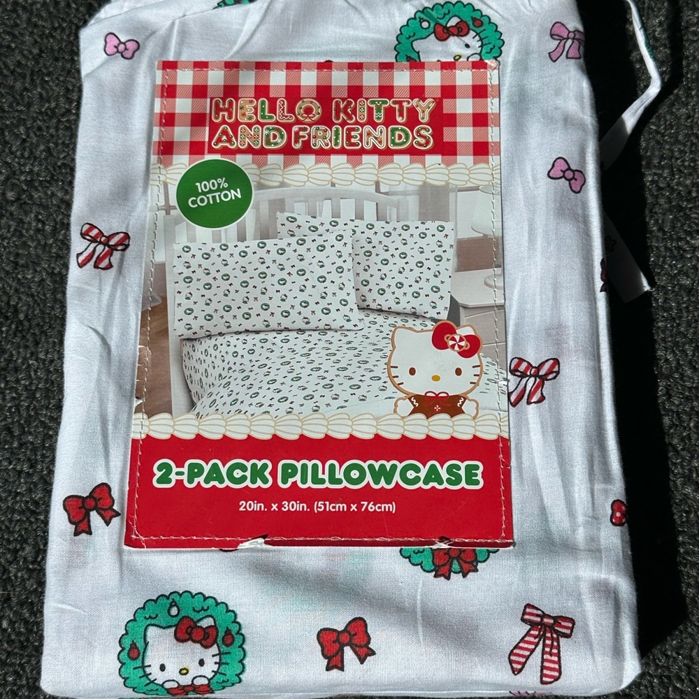 Hello Kitty Christmas Holiday Pillowcase Set